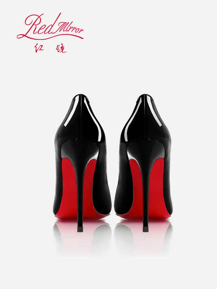 Black Women's elegant high heels Red Shiny Bottoms Luxury Brand Women heels 2025 trend Pointed Toe Sexy Party Pumps shoes Women - Image 3